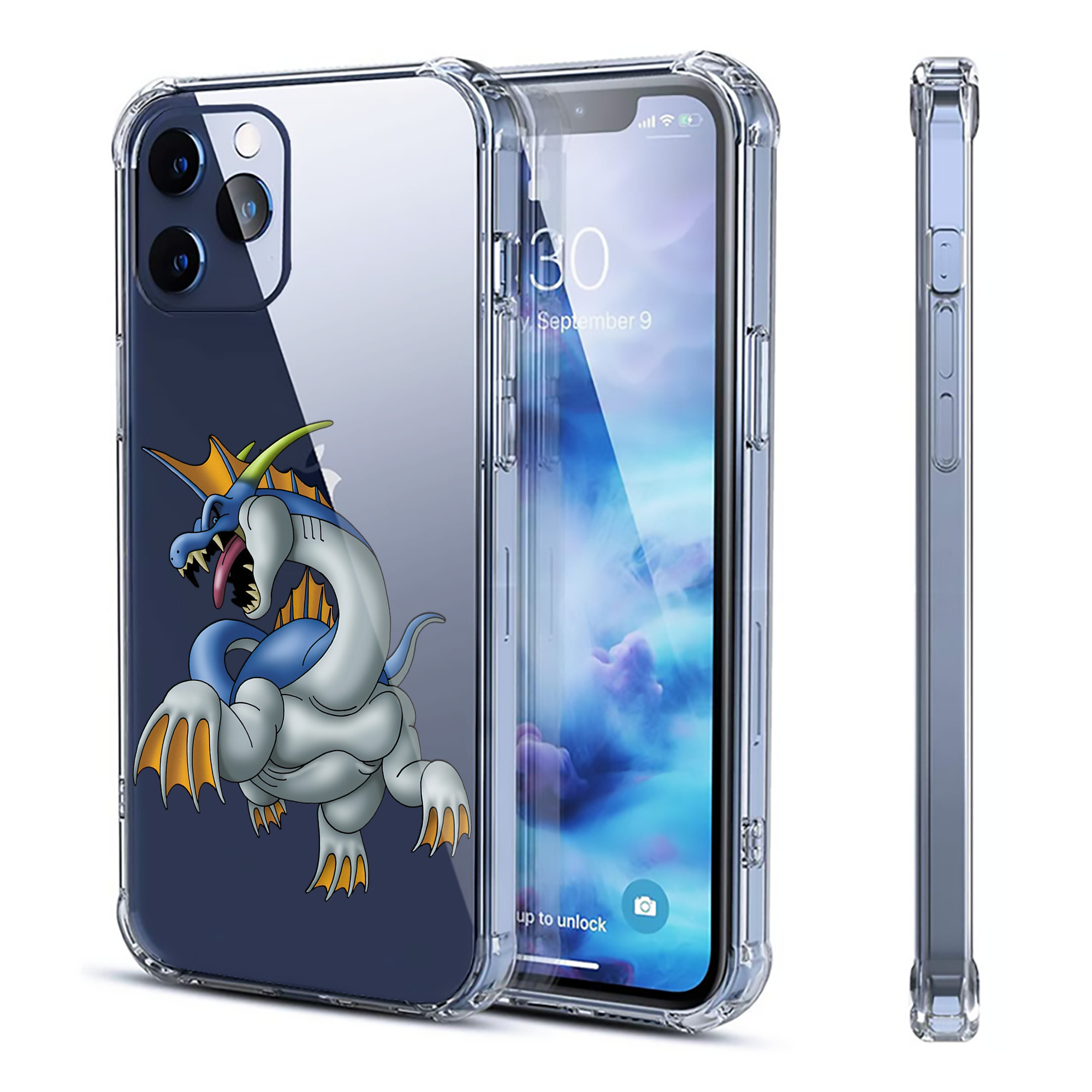（画像用） ドラゴンクエスト Doragon Kuesuto Dragon Quest 【iPhone 12シリーズ対応】透明スマホケース（クリアソフトケース）